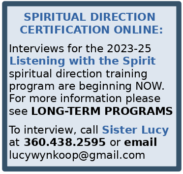 SPIRITUAL DIRECTION CERTIFICATION ONLINE